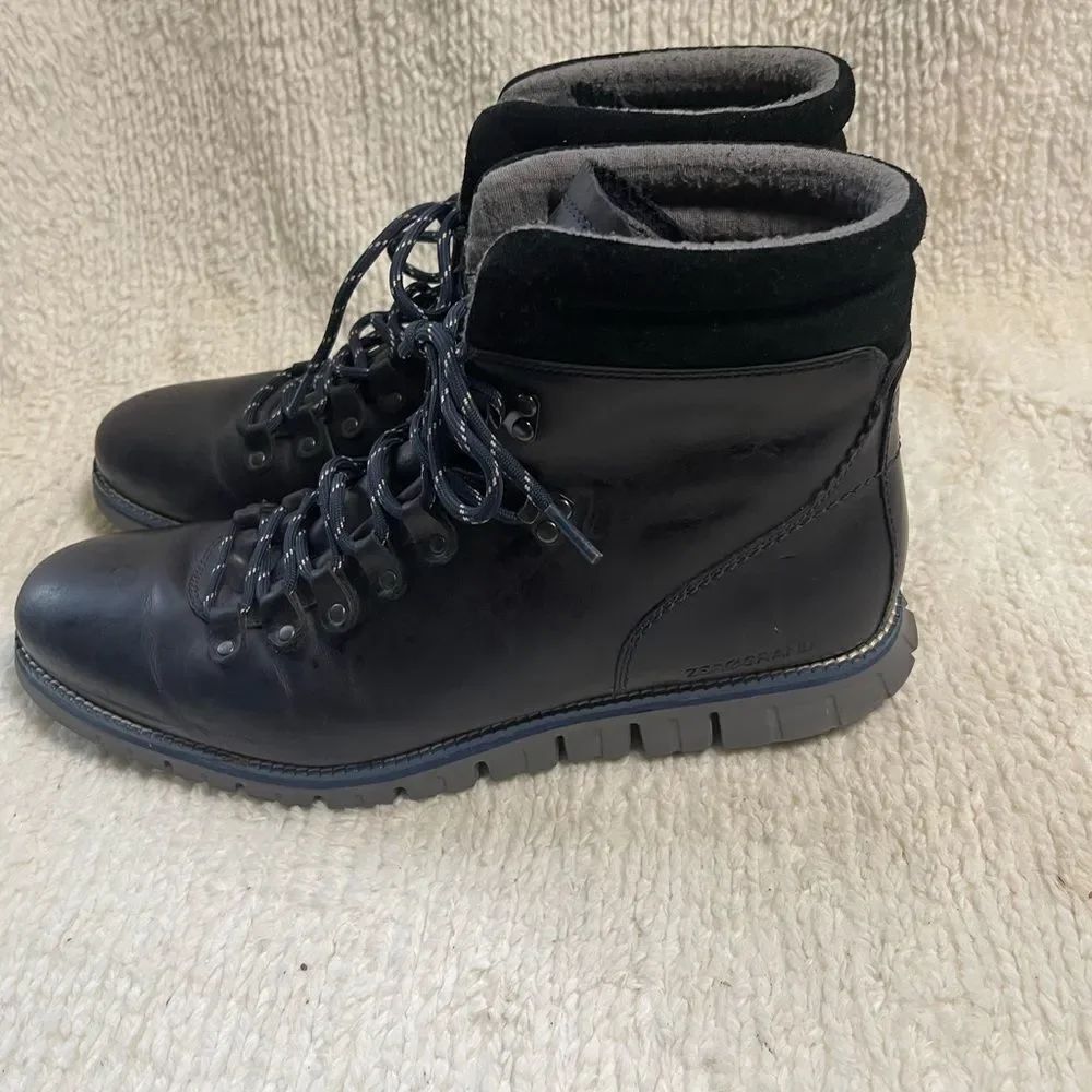 Cole Haan Men's ZeroGrand leather black Waterproof Hiker Boot Style C38230 SZ13M